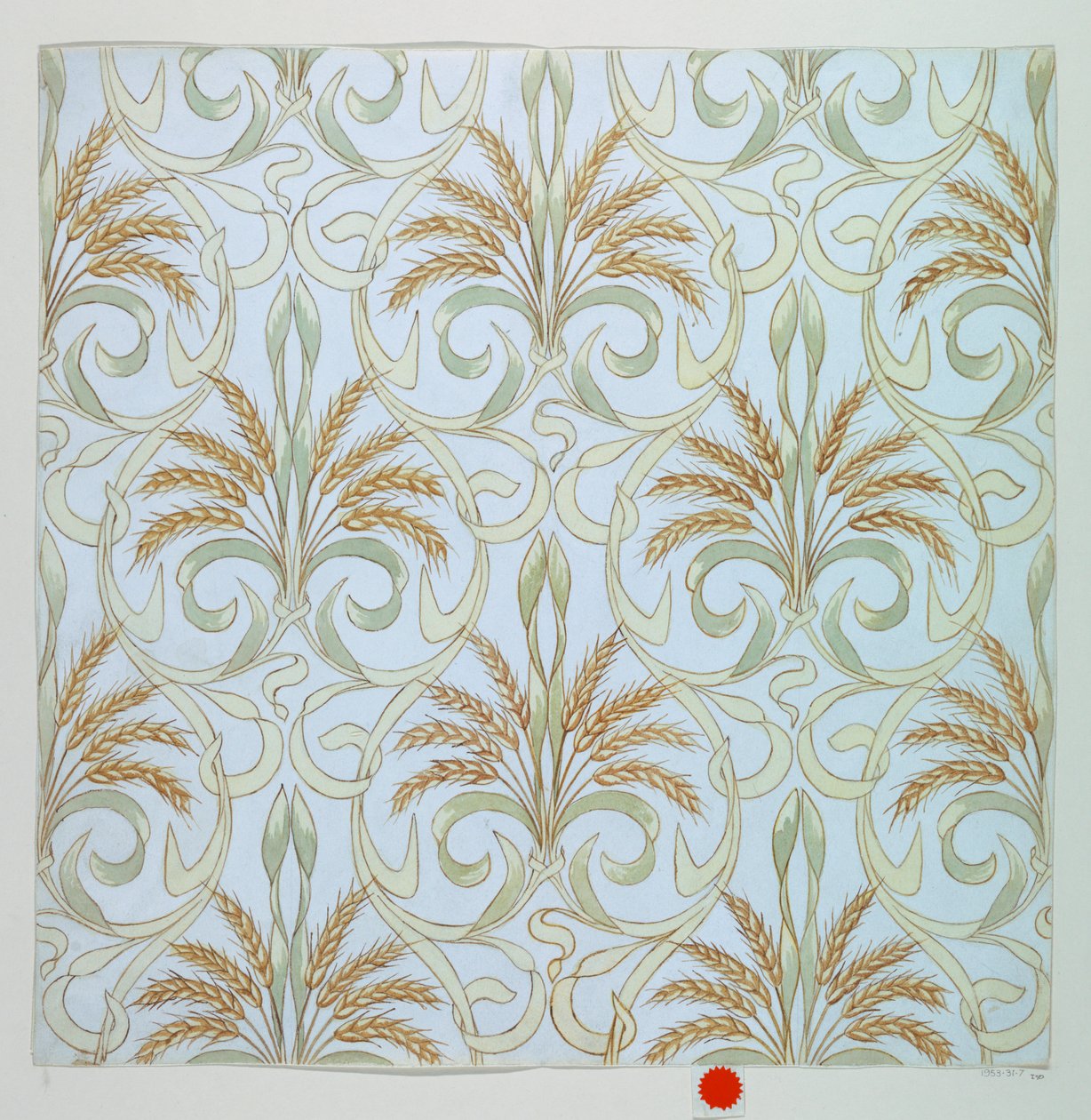 壁紙の描画、デザイン、1894 作： 不明