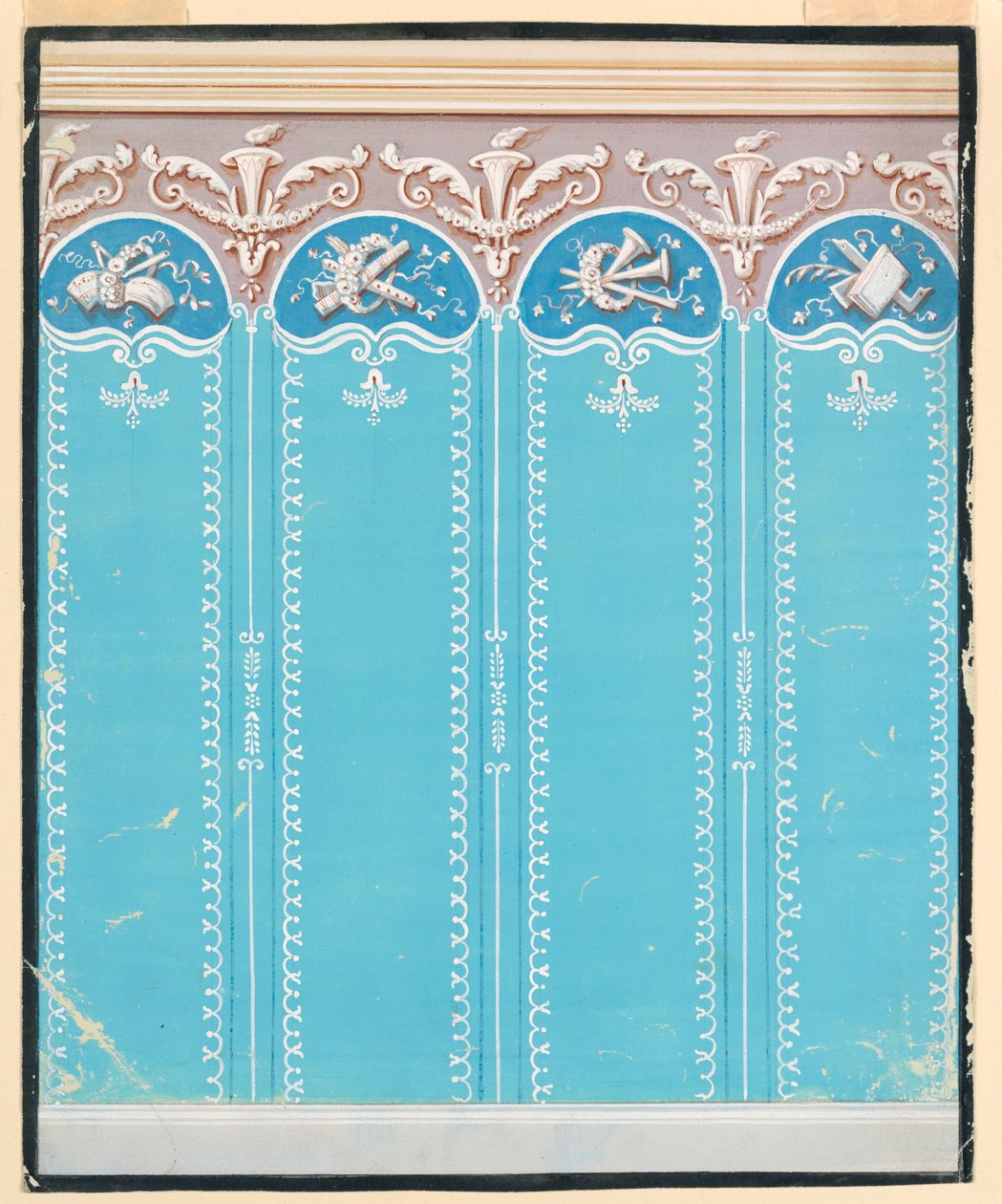 絵、壁紙デザイン、1825–35 作： 不明