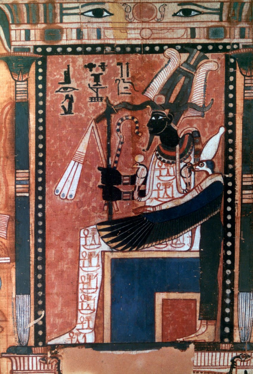 筆記者ネブケドの死者の書、オシリスの前の死者の詳細、第 18 王朝 作： 不明