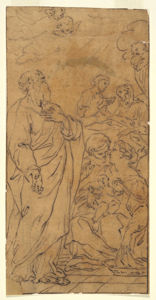 聖家族と聖人 (聖母の降誕), ローマ, S.Giovanni in Fonte 作： 不明