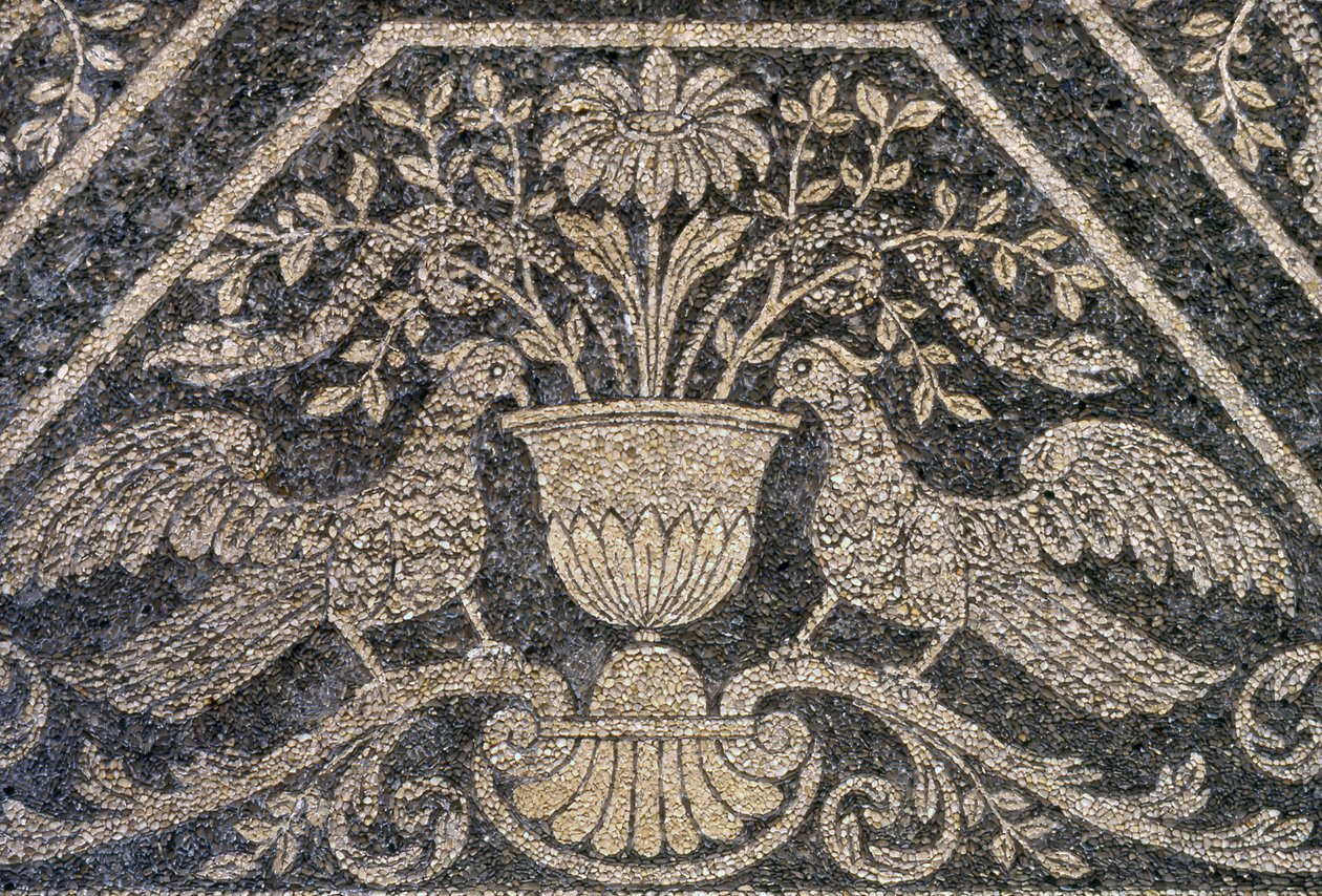 モザイクと壁の装飾、Villa Litta Visconti Borromeo AreseのNymphaeum、ライナーテ、ロンバルディア州、イタリア 作： 不明