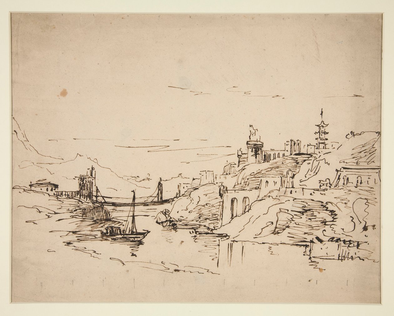 川の風景 作： 不明