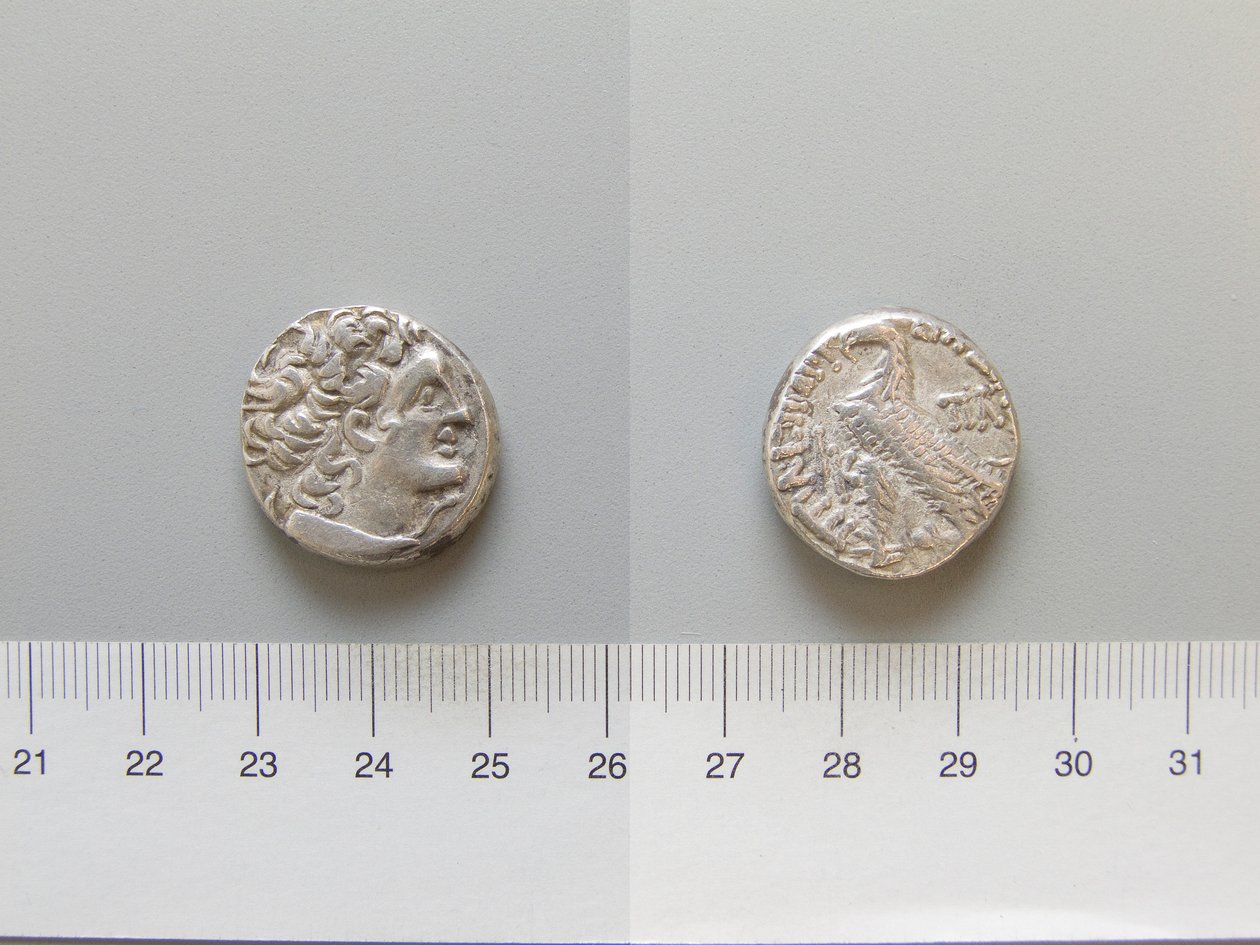 エジプト出身のエジプト王、プトレマイオス 12 世のテトラドラクマ 作： 不明