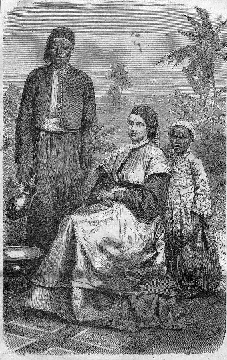 alexandrine petronella francina tinne (1839 1869)。オランダ人旅行者、中央アフリカでトゥアレグ族に殺害される。 作： 無名の画家