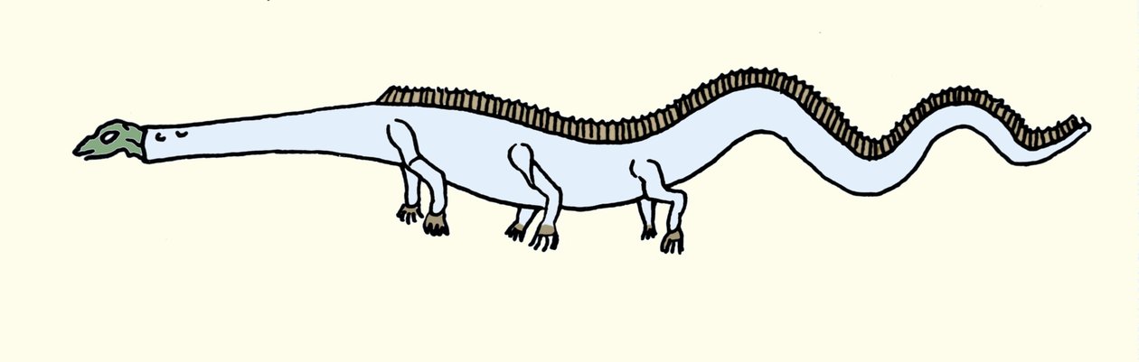 1808年にスコットランドの同名の島で発見されたとされる「ストロンジーの怪物」を表現したもの。当時の図面。19世紀 作： 無名の画家