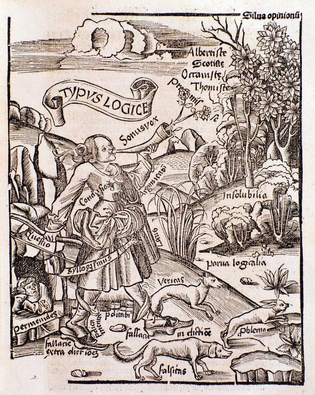 グレゴール・ライシュの「Margarita philosophica」（1508年）からの論理のアレゴリー。 作： 無名の画家