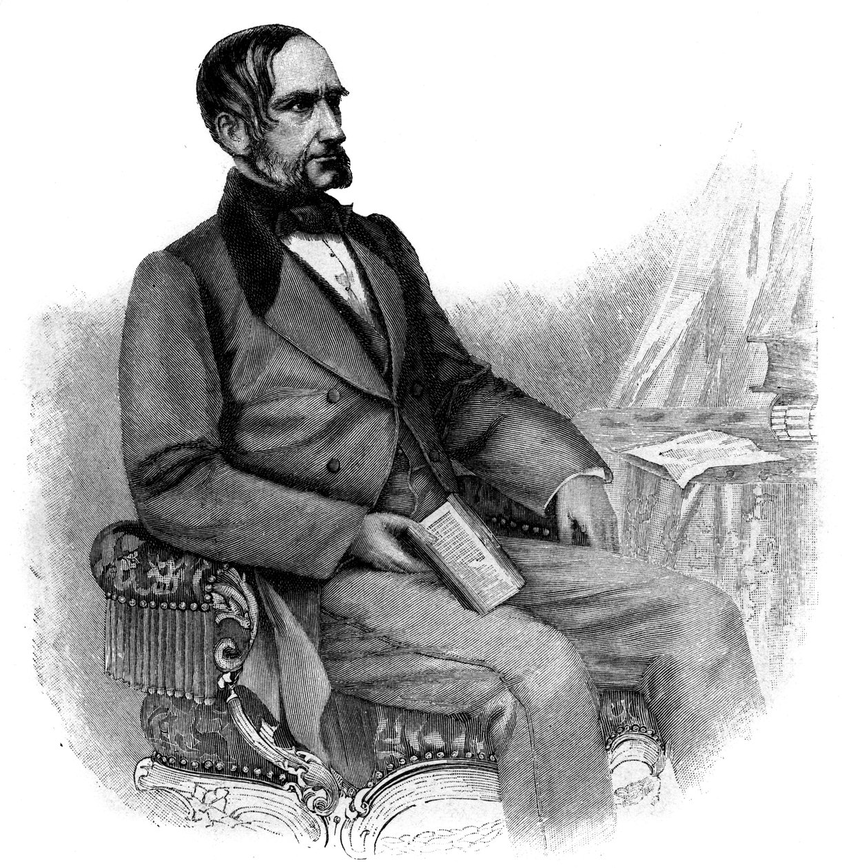アントン・フォン・シュメルリング（オーストリアの政治家） - 彫刻 - アントン・フォン・シュメルリング（1805-1893）の肖像（オーストリアの弁護士、政治家 作： 無名の画家