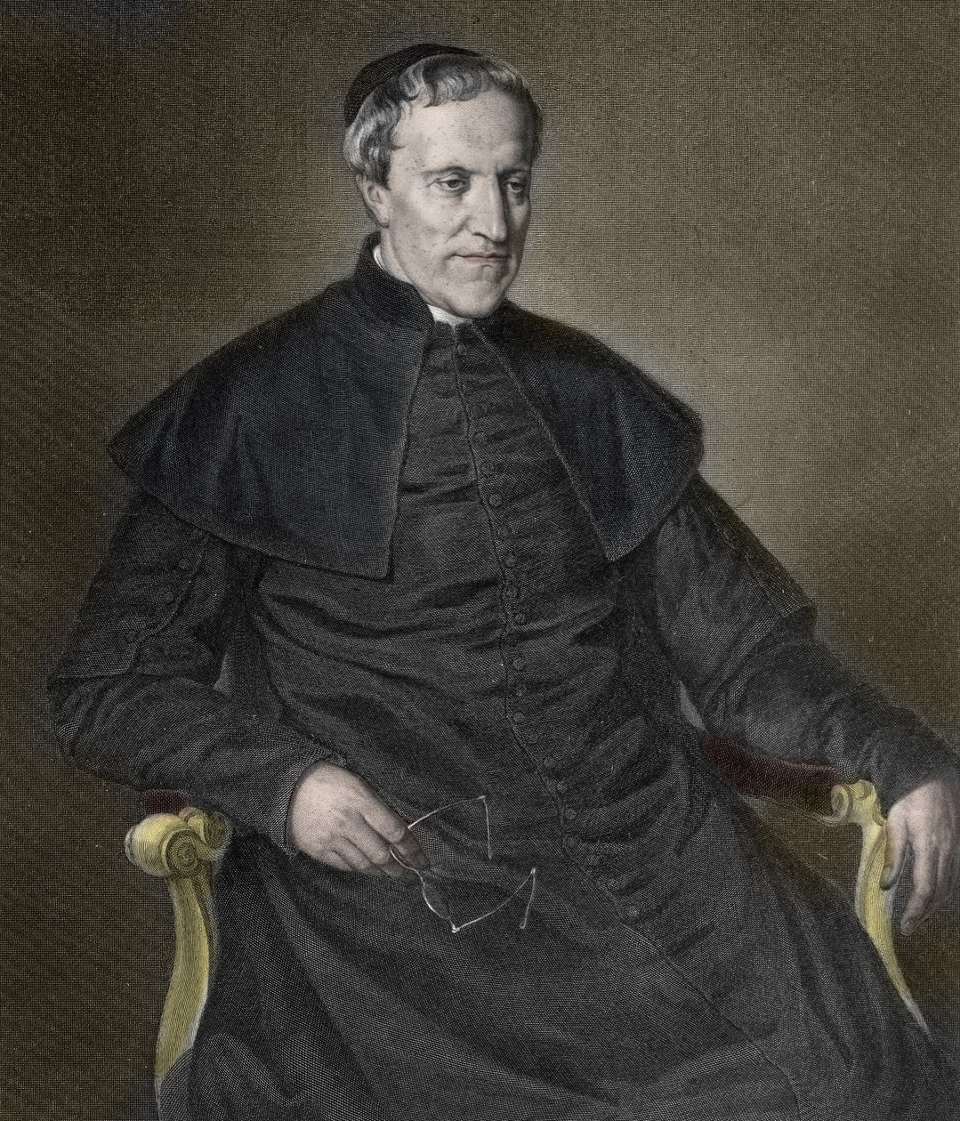Antonio Rosmini (1797- 1855), Italian philosopher and priest - Portrait of the Italian priest and philosopher Antonio Rosmini Serbati (Rosmini-Serbati) (1797-1855) " 作： 無名の画家