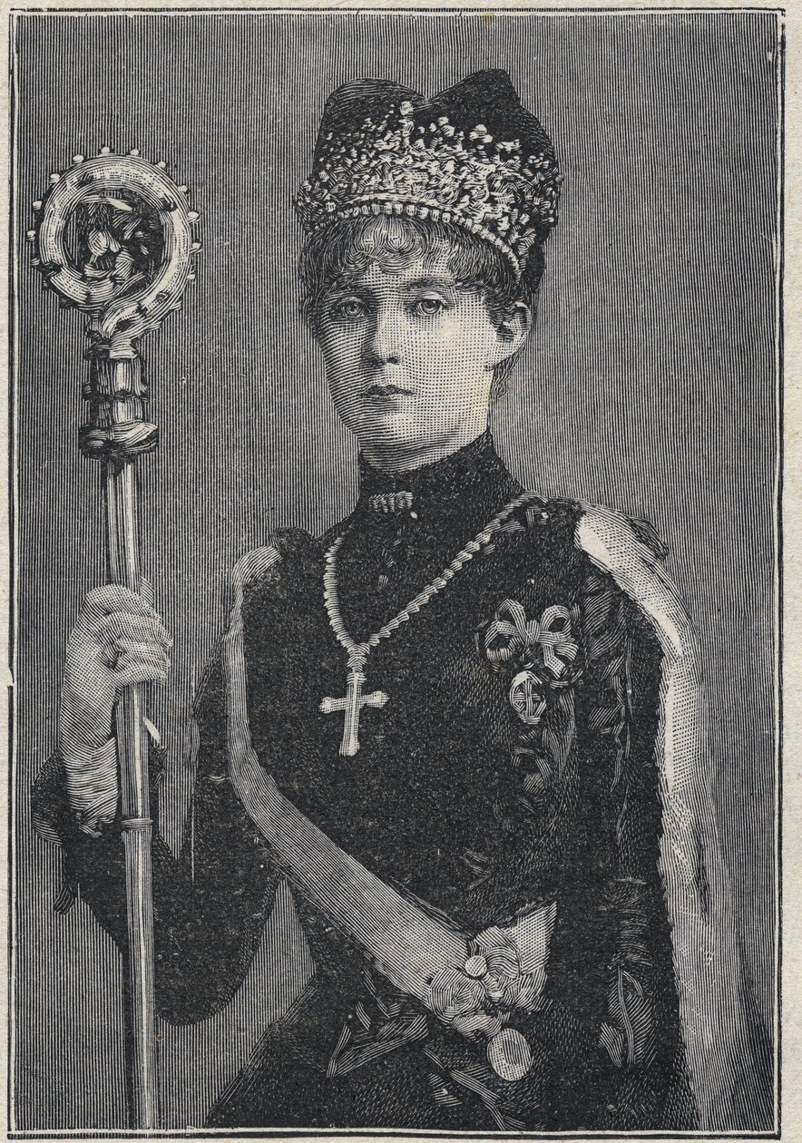 マルガレーテ・クレメンタイン・オブ・オーストリア大公夫人 - Margaret Clementine Marie of Austria 1870-1955 Archduchess of Austria - engraving of 1892 作： 無名の画家
