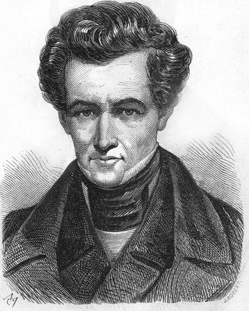 アルマン・カレル（1800-1836）、フランスのジャーナリスト。 作： 無名の画家