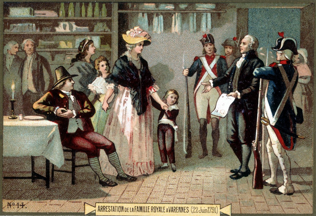 ヴァレンヌでの王室（ルイ16世とマリー・アントワネット、その子供たち