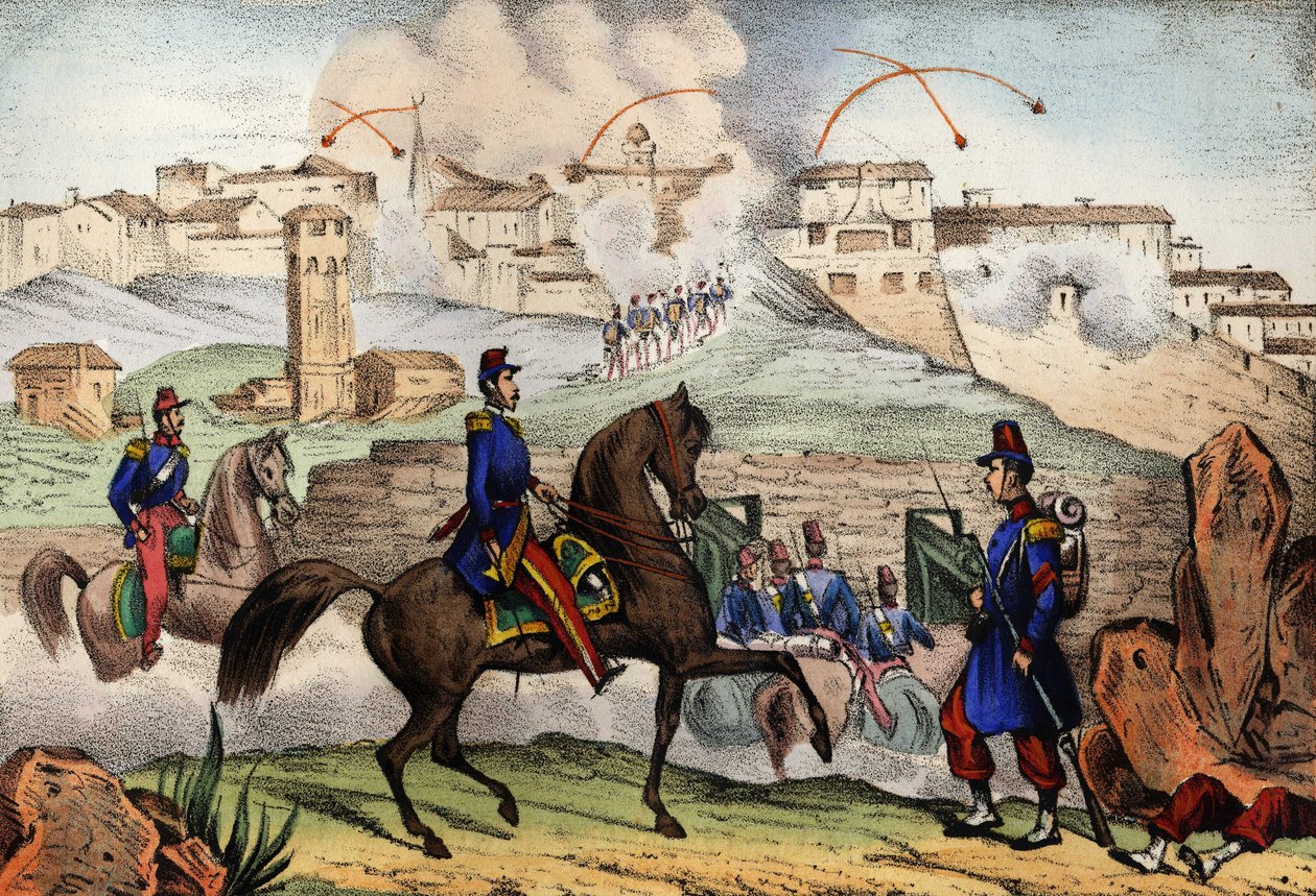 1839年10月13日、フランスアフリカ軍のダンレモン将軍による7日間の包囲の後、アルジェリアのコンスタンティヌスを襲撃。Storia d