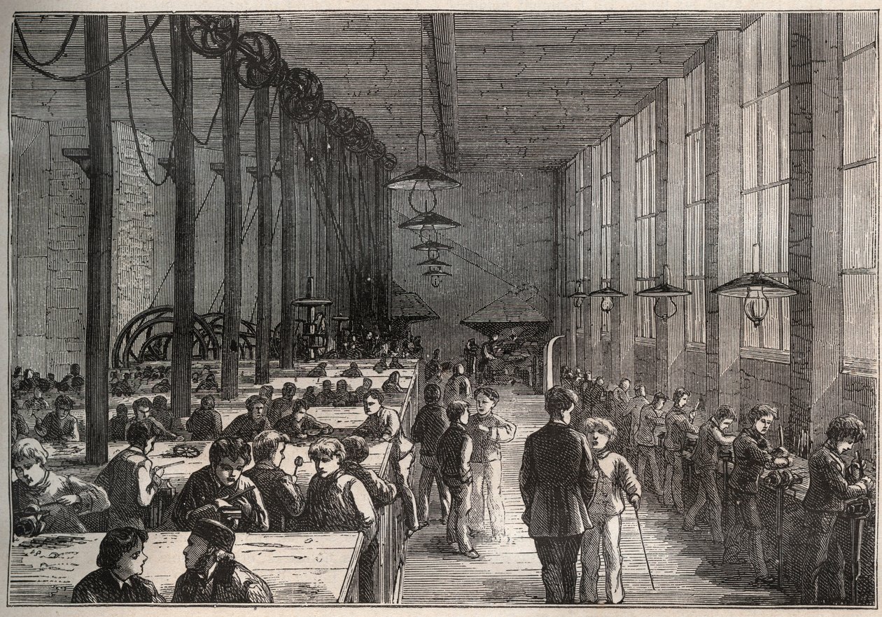 1875年、パリのヴィレット通りにある鉄工所（Ecole municipale d
