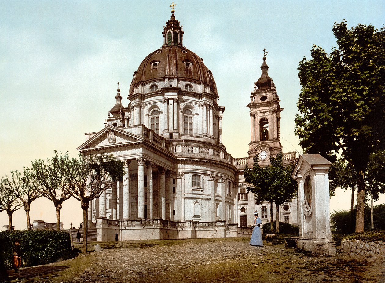 1890年、イタリアのトリノ（Torino）にあるBasilica della Superga（Basilica of Superga）。 作： 無名の画家
