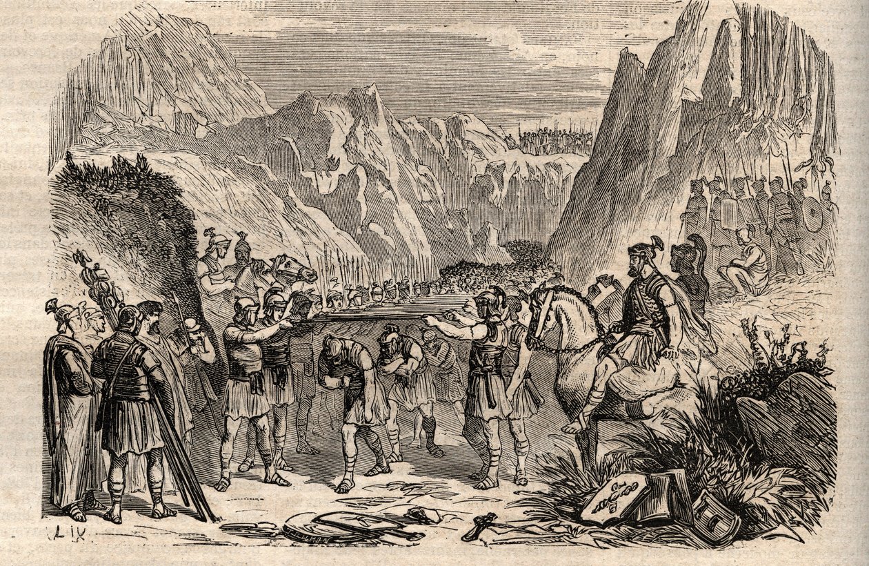 Caudine Forksの戦い - Battle of the Caudine Forks (Furculae Caudinae) - 紀元前321年、第二次サムナイト戦争におけるローマ人とサムナイトの間の戦い - 第二次サムナイト戦争、紀元前321年のCaudine Forksの戦いで、ローマ軍はコンスルのTiberius Vetuの 作： 無名の画家