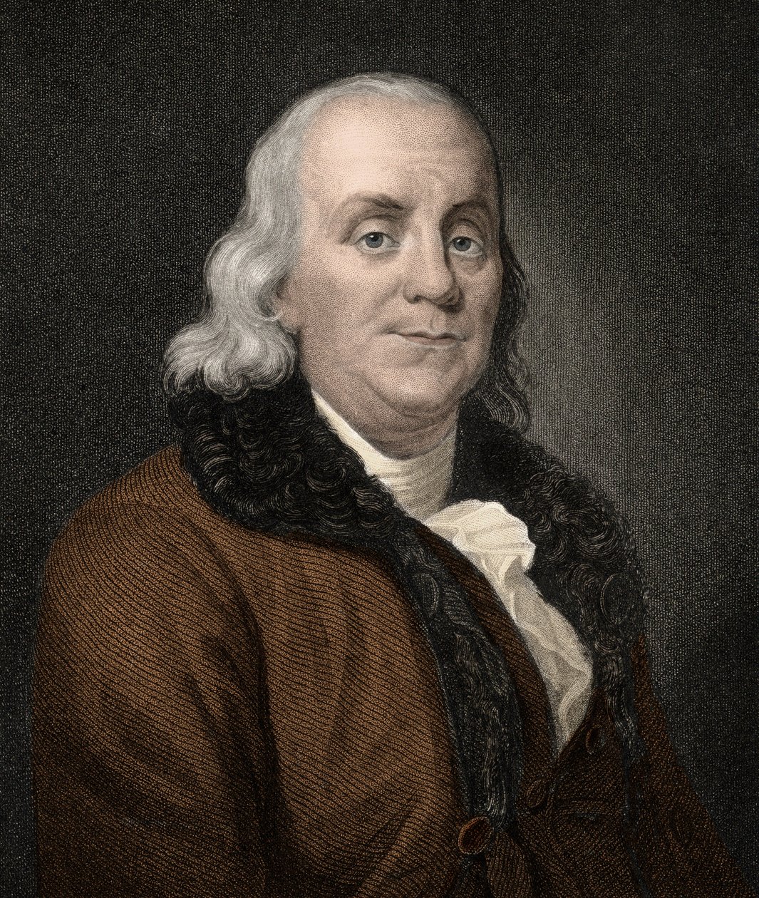 ベンジャミン・フランクリン (1706-1790) - 彫刻 - 19世紀 作： 無名の画家