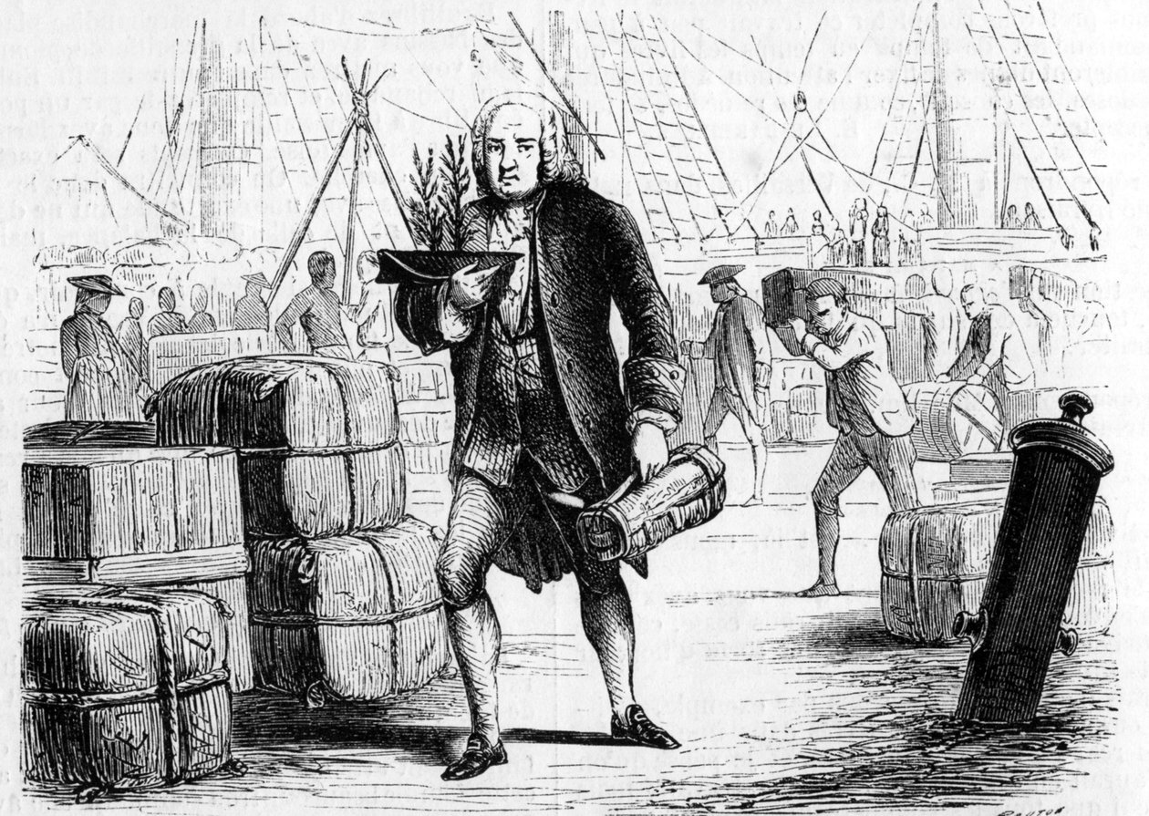 フランスの植物学者、博物学者、ベルナール・ド・ジュシュー（1699-1777）。1856年 作： 無名の画家