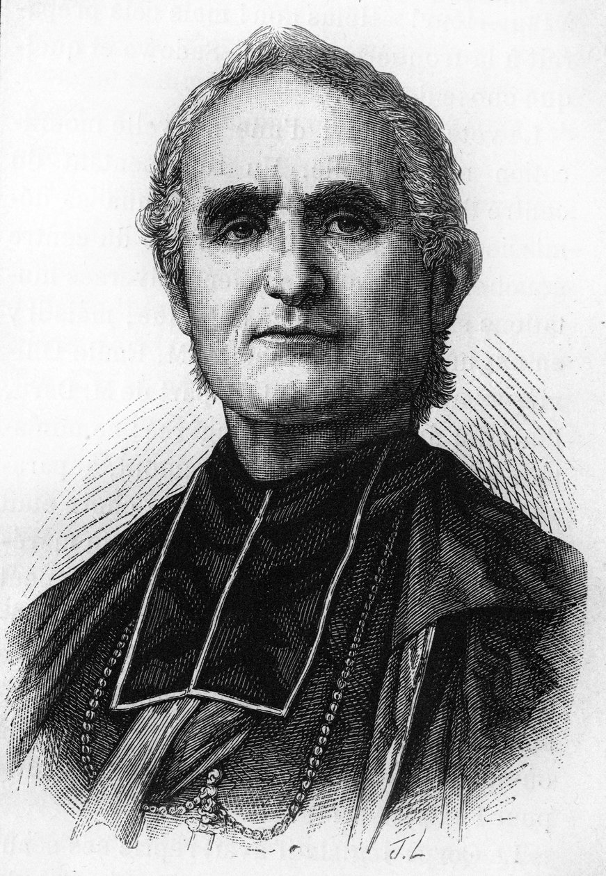 Bishop Félix Dupanloup (1802 - 1878), フランスの司教、オルレアンの司教 作： 無名の画家