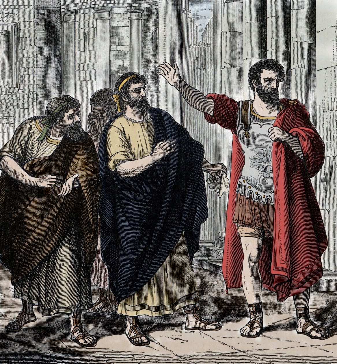 カミーユの追放 - アンティキテ・ロマイン将軍で政治家のカミーユ（Marcus Furius Camillus、紀元前446-365年）は、ヴェイアスの略奪事件のために追放され、軍隊に一体的に残したため、アポロに支払うべき分を支払うことができなかった（紀元前391年）。 作： 無名の画家