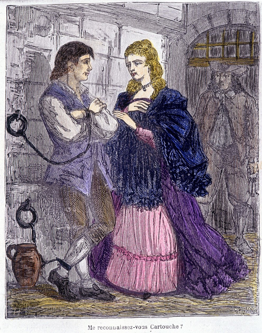獄中の女性を訪ねたカートリッジ - グランプレの「山賊の王、カートリッジ」にて 作： 無名の画家