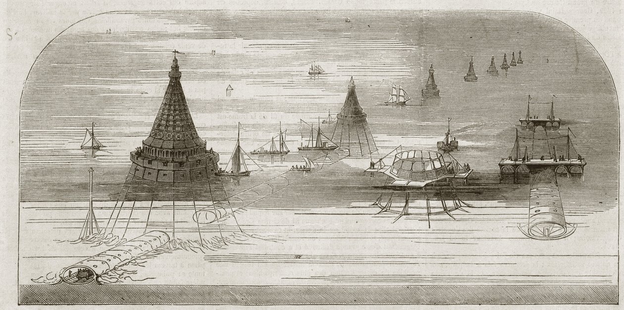 英仏海峡トンネル 作： 無名の画家