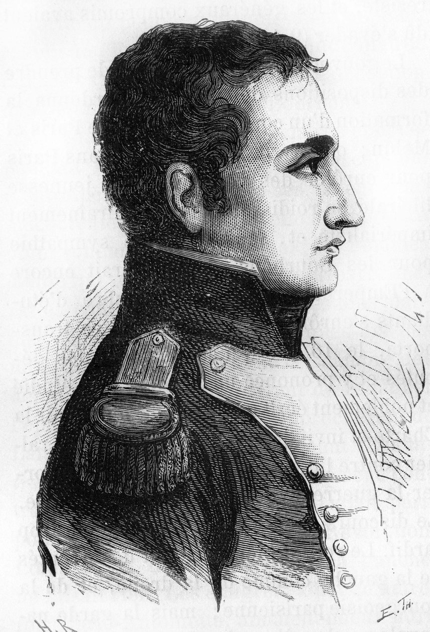 Charles Angélique François Huchet de La Bédoyère（シャルル・アンジェリック・フランソワ・ユシェ・ド・ラ・ベドイエール）。(1786-1815)ナポレオンの陣営元帥、陣営補佐官、フランス王家の一員。 作： 無名の画家