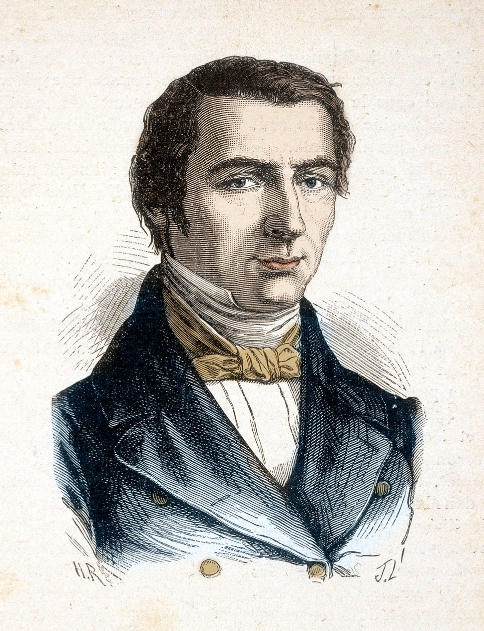 Claude Frederic Bastiat 古典的自由主義理論家、政治経済学者 - Portrait of Frederic Bastiat, Economiste (1801 - 1850) - in "Les Contemporains", n.d. 19世紀末。 作： 無名の画家