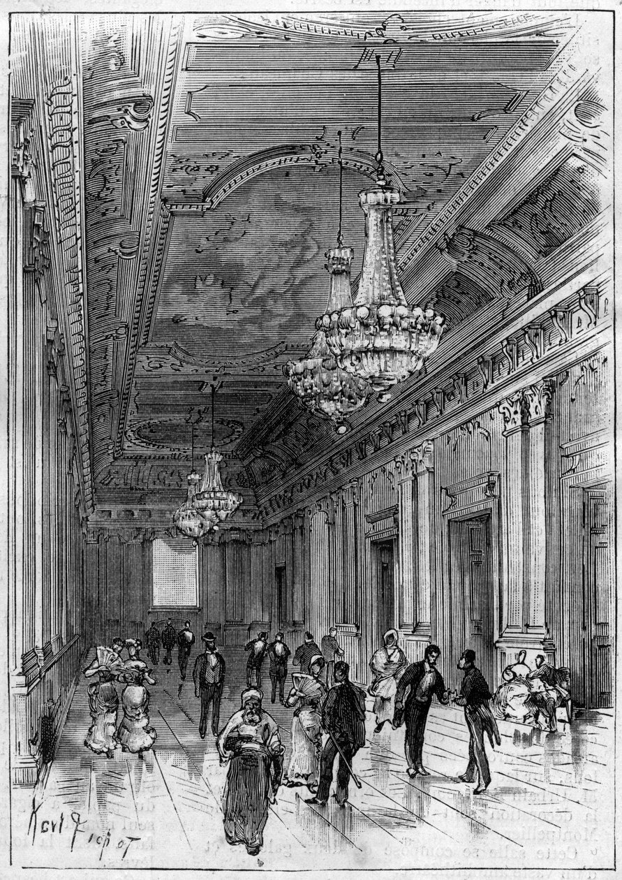 建築家ポール・ジャン・ジオン（1838-1904）が1877年から1883年にかけて建設したアルジェリアのコンスタンティン劇場 - アクセスギャラリー 作： 無名の画家