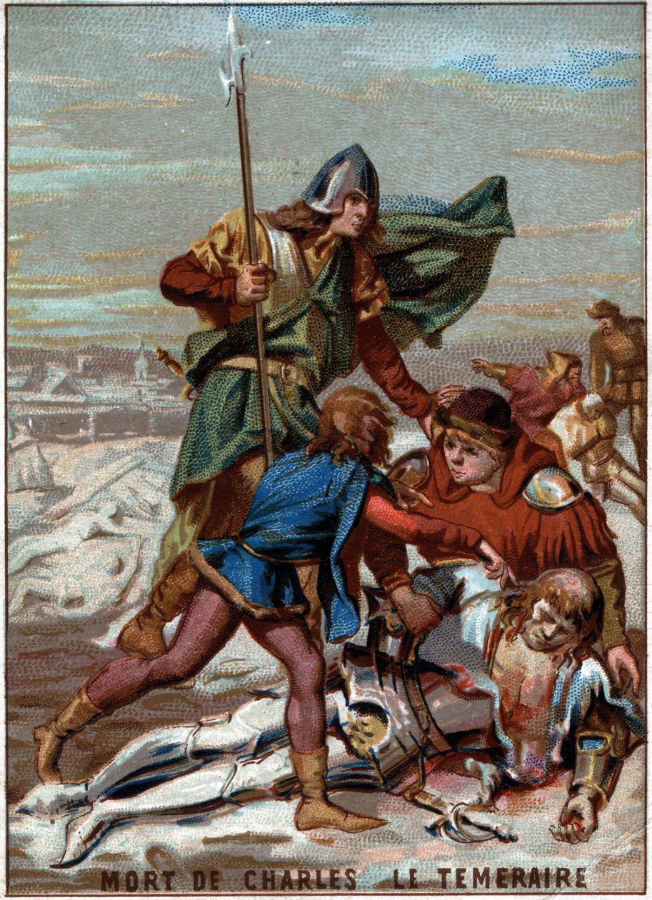 ブルゴーニュ公シャルル・ザ・テメレール（1433-1477）の死去 作： 無名の画家