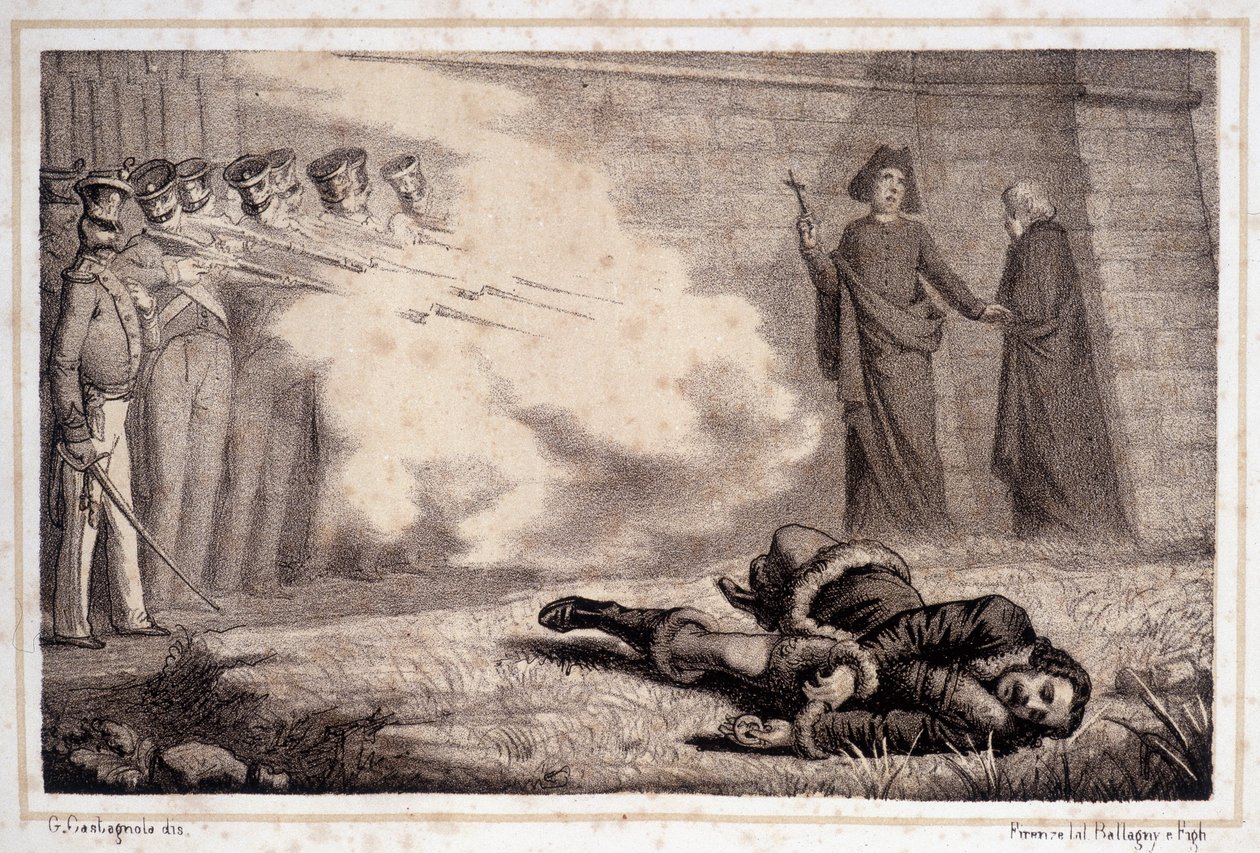 ムラートの死(1767 - 1815) - "イタリアの歴史 "にて 作： 無名の画家