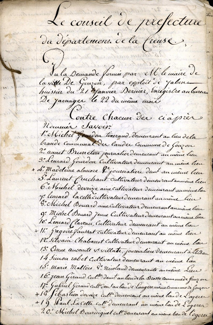 1823年4月23日のゲレ（クリュース）県議会の審議内容 作： 無名の画家