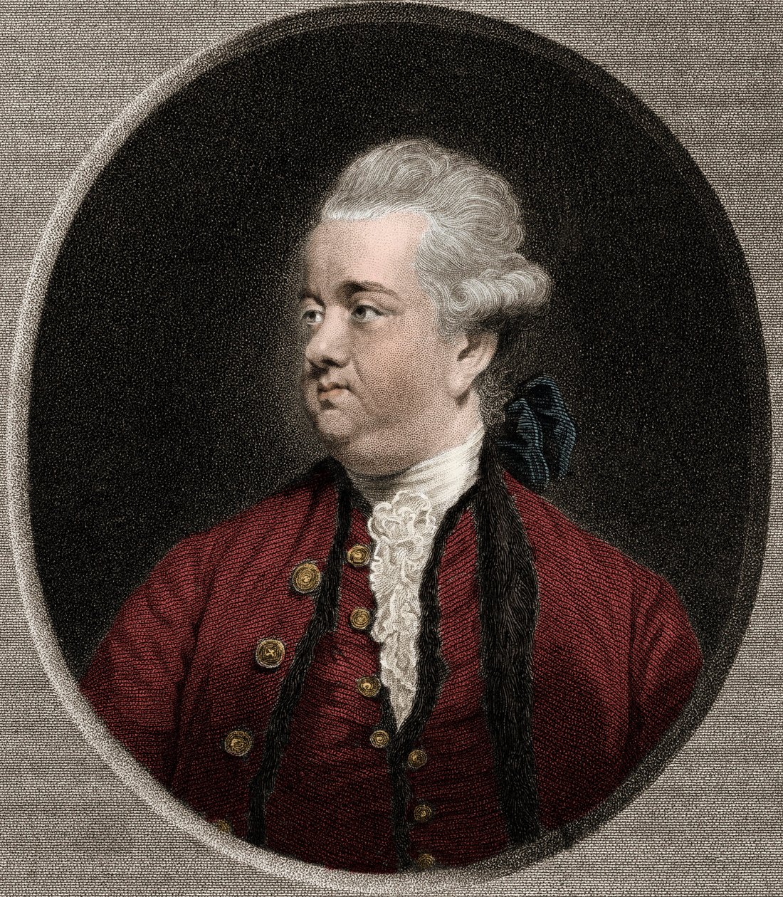 エドワード・ギボン（1737-1794） - 彫刻 - 19世紀 作： 無名の画家