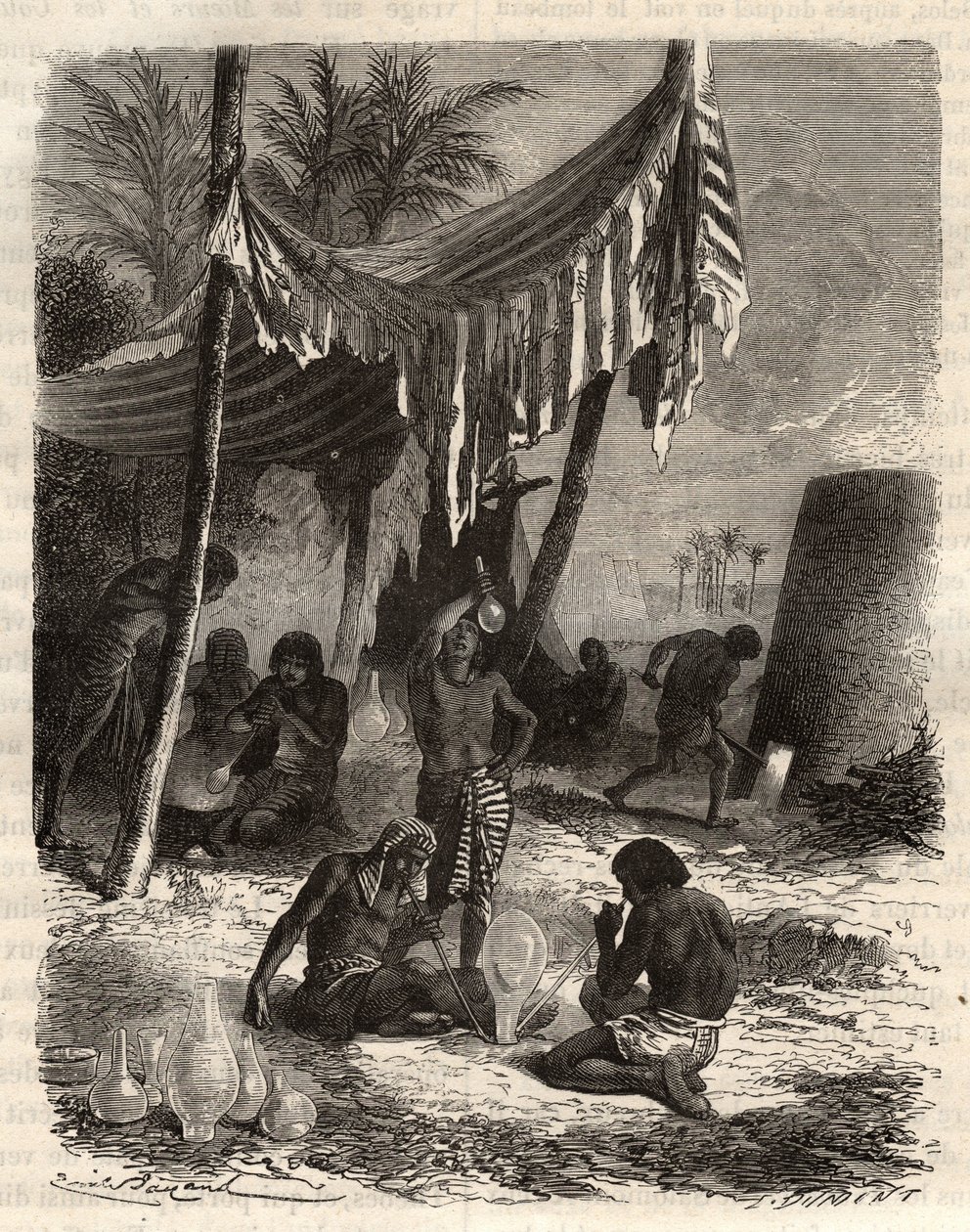 エジプトのガラス製品 - Une glasserie chez les Egyptians - Louis Figuierの「Les Merveilles de l