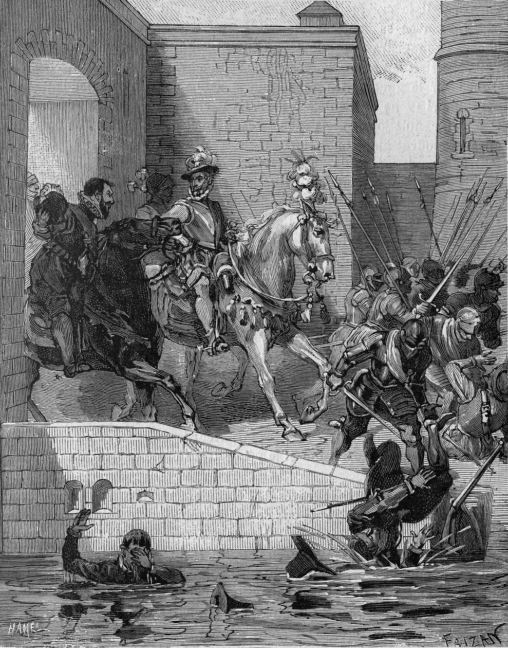 フランス王アンリ4世（1553-1610）のアントレ（3月22日、パリにて 作： 無名の画家