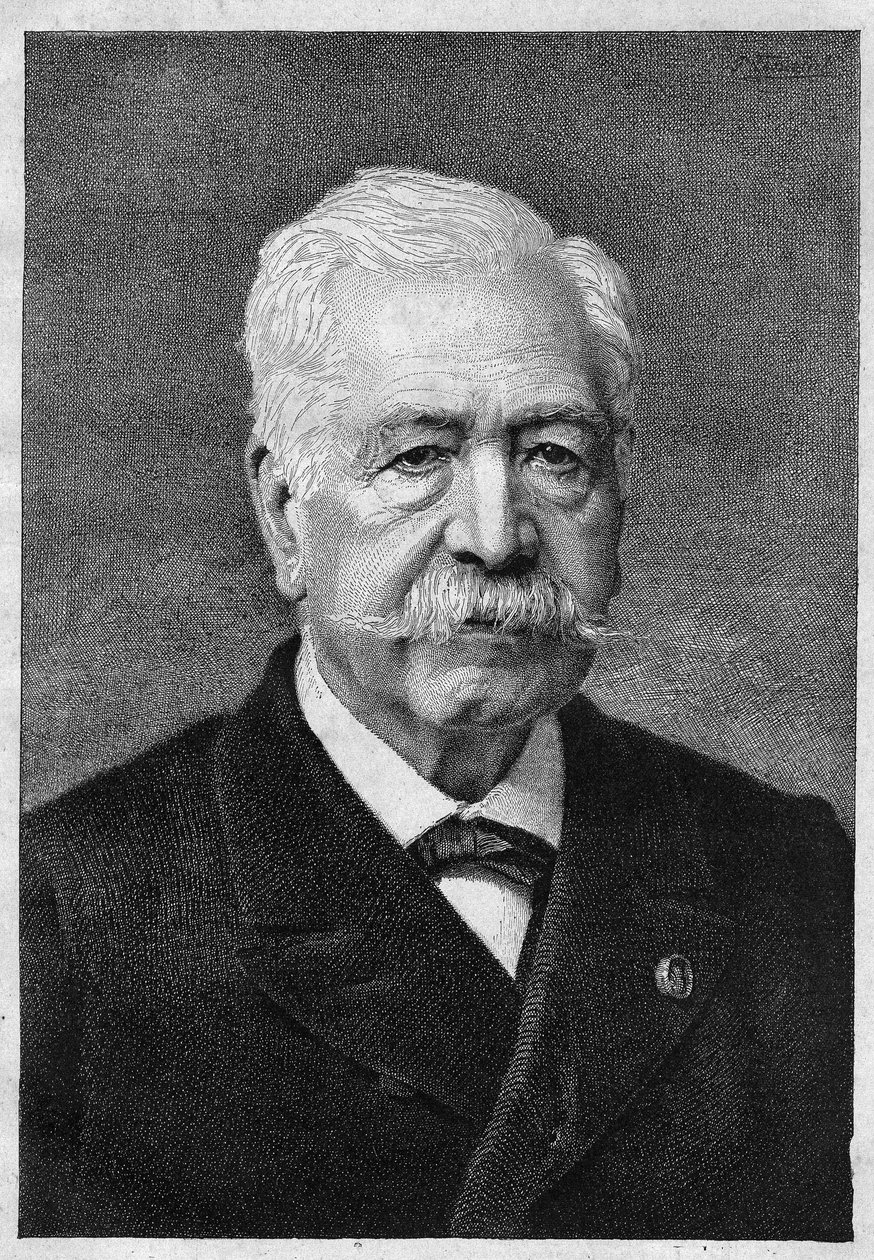 フェルディナン・ドゥ・レセップス（1805-1894）フランスの外交官、行政官。 作： 無名の画家