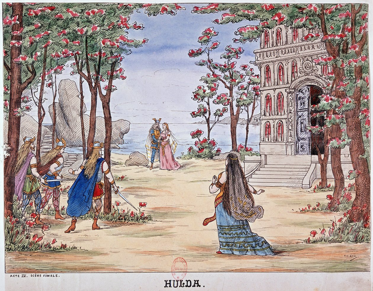 オペラ「Hulda」のラストシーン 作： 無名の画家