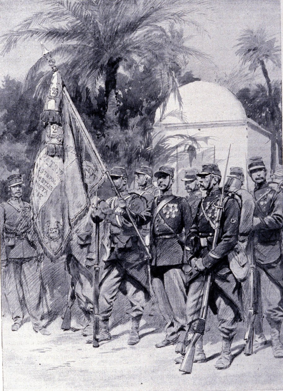 制服を着た外国人レギオンの兵士たち1878. 作： 無名の画家