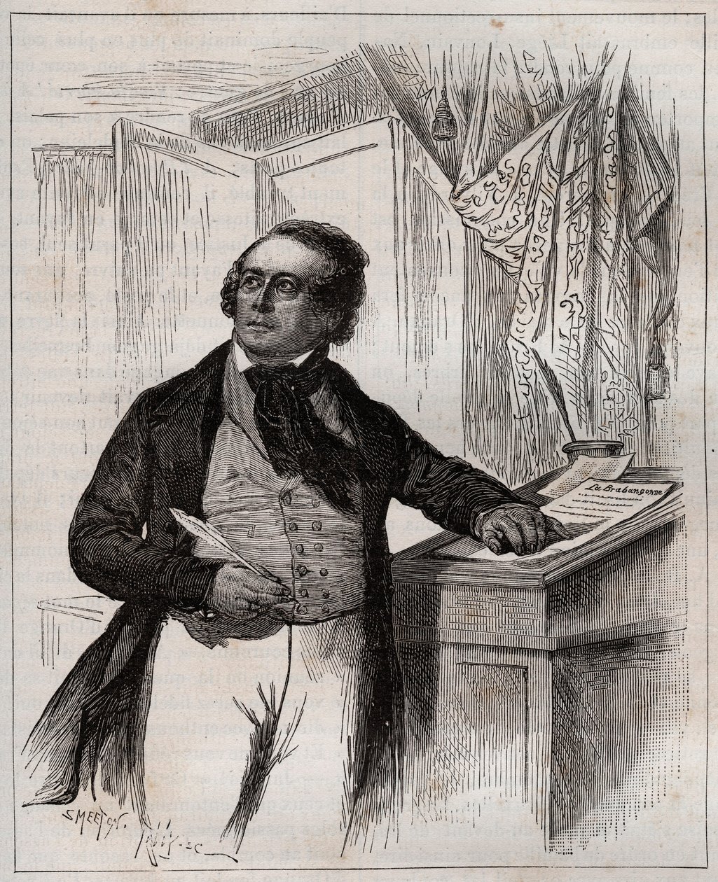 フランソワ・ヴァン・カンペンハウト 1779-1848 - ベルギーのオペラ歌手、指揮者、作曲家。 作： 無名の画家