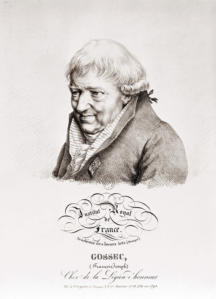 フランソワ・ジョセフ・ゴセック（François Joseph Gossec）。フランスの作曲家。1734-1829 作： 無名の画家