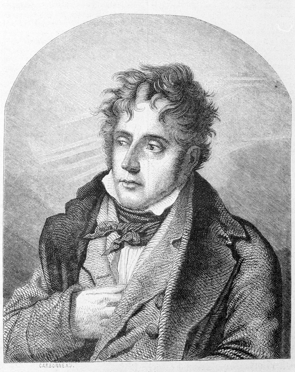 フランソワ・ルネ・シャトーブリアン（子爵）（1768年～1848年）。 作： 無名の画家