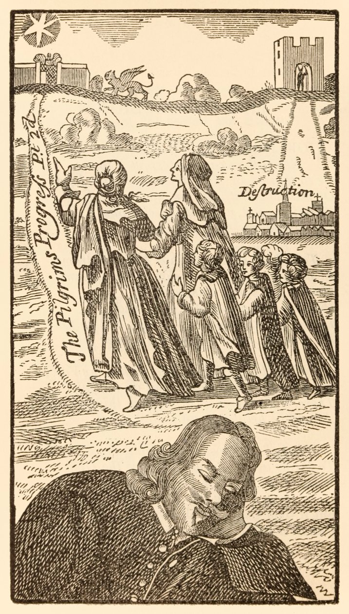 巡礼者の第2部のフロンティピースはこの世界から進歩し、ジョン・バニヤン（1628-1688）がこれからやってくるものへとクリスチャンの家族を夢見る作者、彼の妻クリスチアーナ 作： 不明