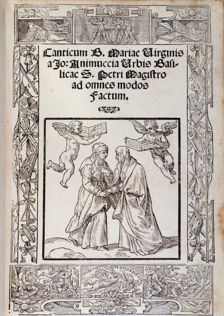 GiovanniAnimucciaによる「Canticleofthe BlessedVirginMary」の楽譜の最前線 作： 無名の画家