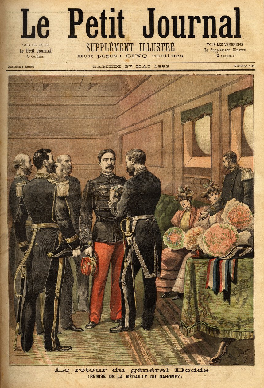 アルフレッド・ドッズ将軍（1842-1922）は、インドシナへの派遣やセネガルの平定などで功績を挙げた後、ダホメー作戦を指揮し、ハネス海軍総監からダホメー勲章を授与された人物です。セルバのコレクション 作： 無名の画家