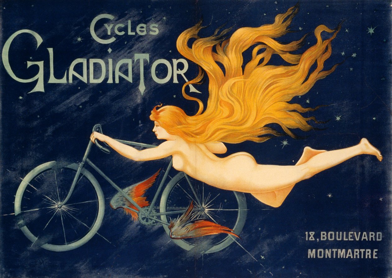 グラディエーター自転車、1905年頃、広告ポスター、パリ。フランス、20世紀 作： 無名の画家