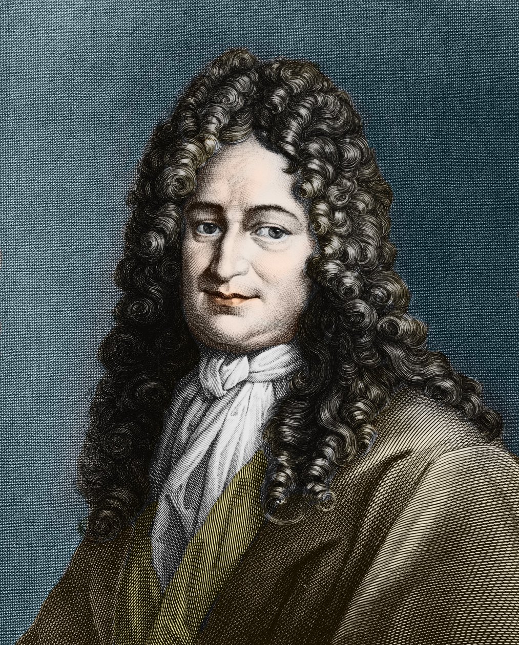 ドイツの哲学者、ゴットフリード・ヴィルヘルム・フォン・ライプニッツ（1646年～1716年 作： 無名の画家