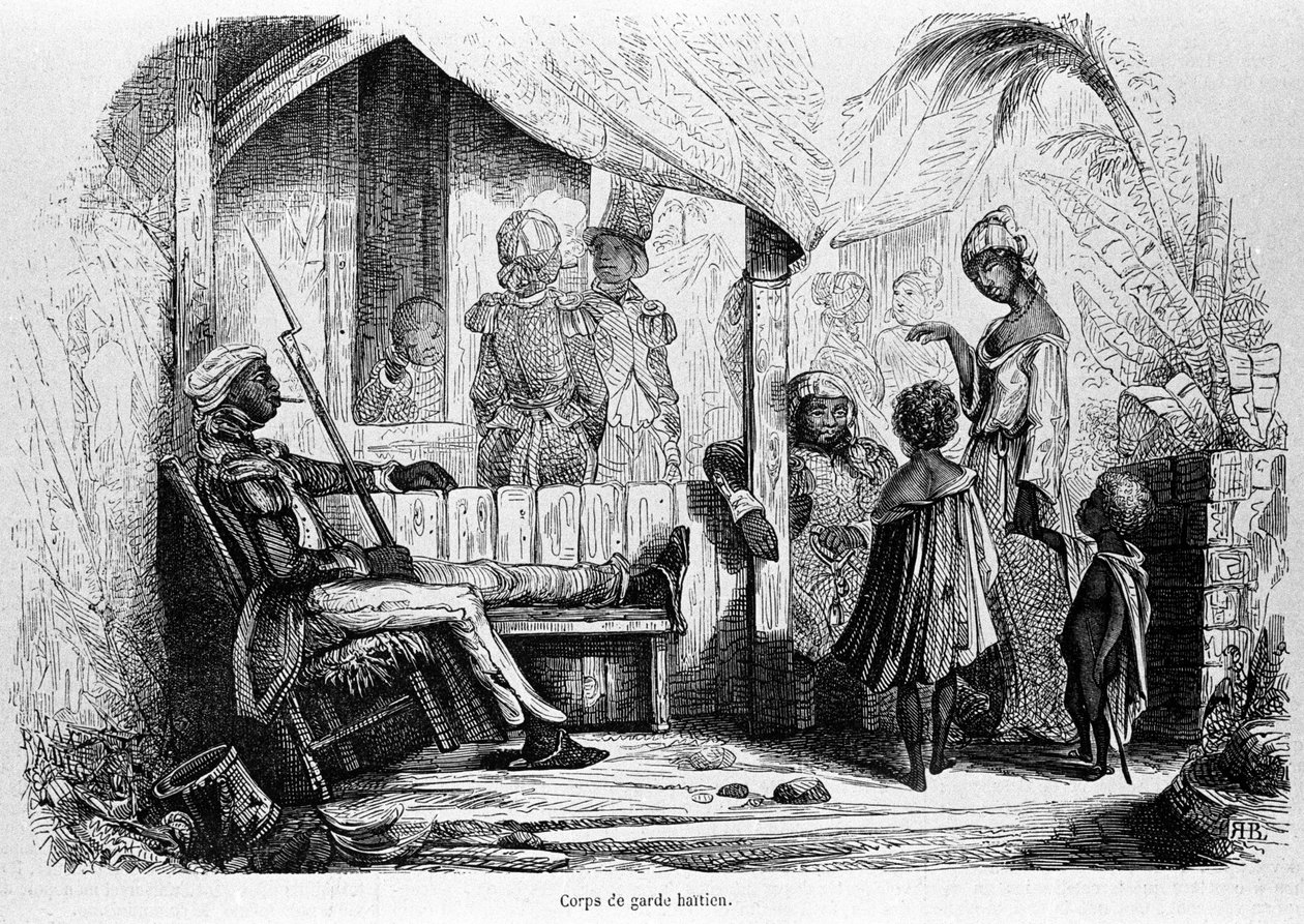 ハイチ革命（1791年〜1803年）。革命防衛隊 作： 無名の画家