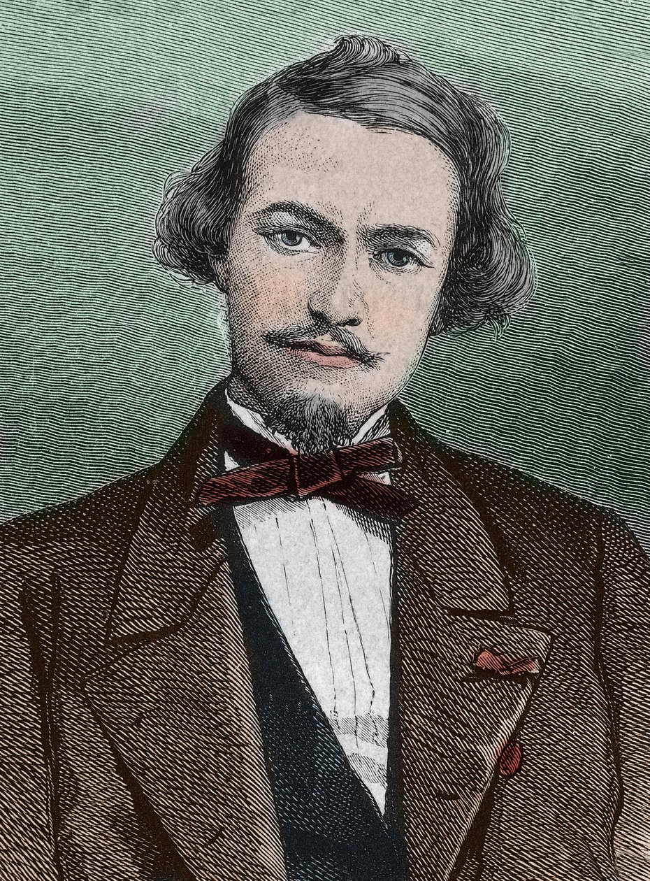 Henri Duveyrier (1840-1892), フランスの探検家 - Henri Duveyrierの肖像 東洋人、フランスの旅行者、地理学者 作： 無名の画家