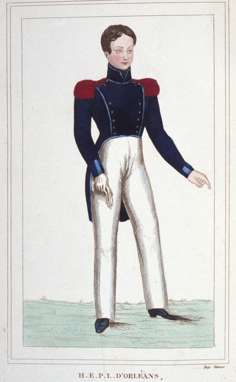 アンリ・ウジェーヌ・フィリップ・ルイ・ドルレアン、オマール公（1822-1897）。ルイ・フィリップ（フランス国王ルイ・フィリップ1世）の息子であるフランスの王子。1850年制作のエングレーヴィング 作： 無名の画家