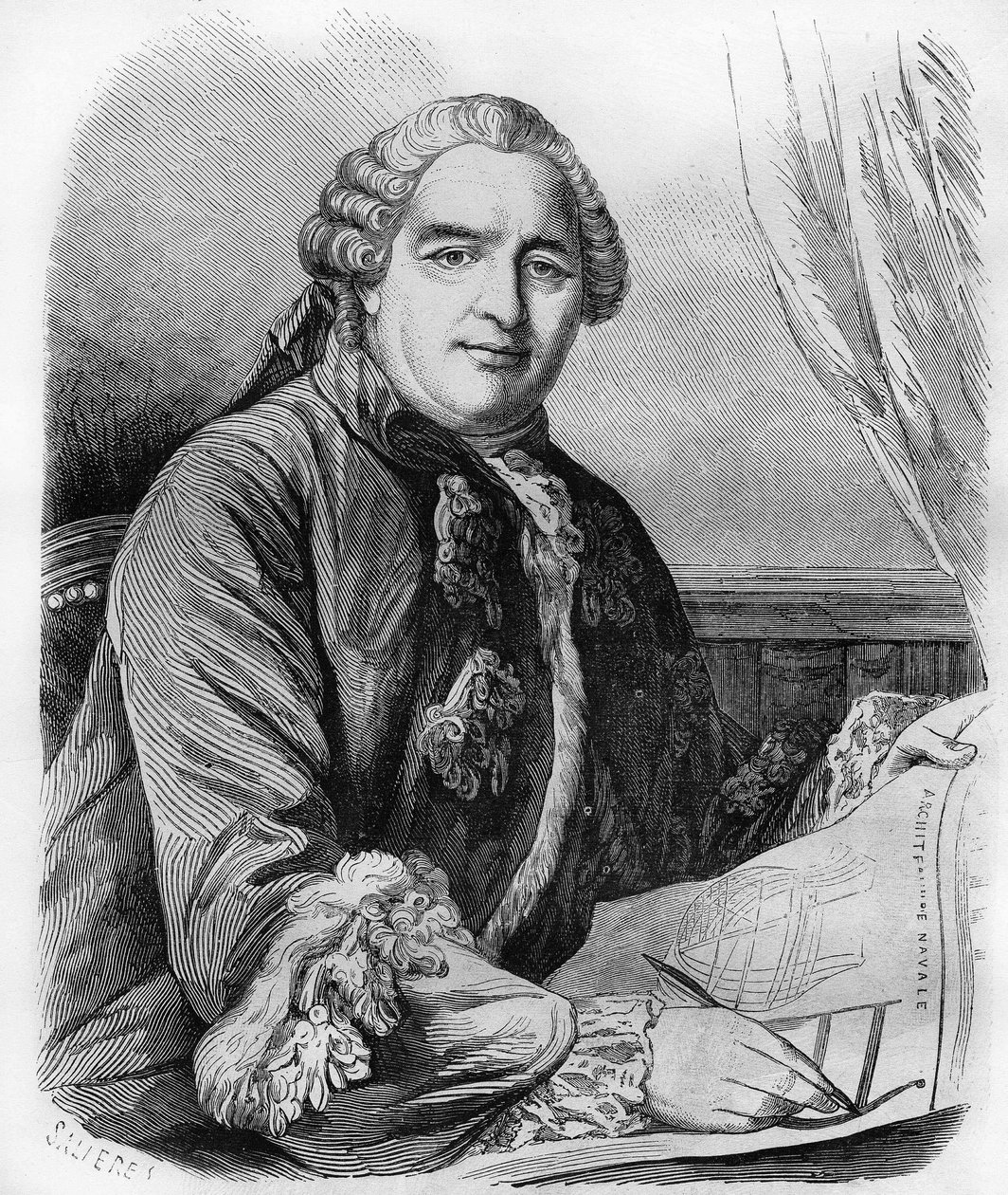 Henri Louis Duhamel du Monceau（1700-1782）フランスの生理学者、農学者。 作： 無名の画家