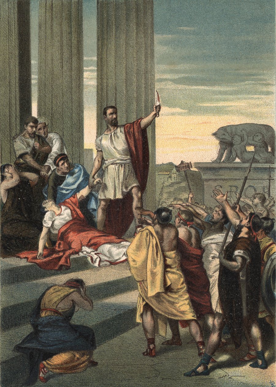 Geschichte des antiken Rom: Lucretia, Brutus und Collatinus. Lucretia (Lucrezia, Lucretia, römische Dame) war das Opfer von Gewalt durch ihren Cousin Sextus Tarquinius, den Sohn von Tarquinius Superbus. Lucretia rief ihren Vater und Ehemann (Collatinus) von Unknown artist